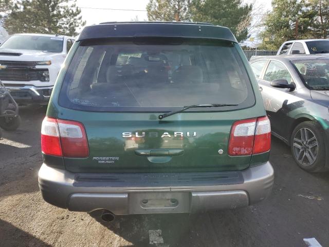 JF1SF65542H747660 - 2002 SUBARU FORESTER S GREEN photo 6