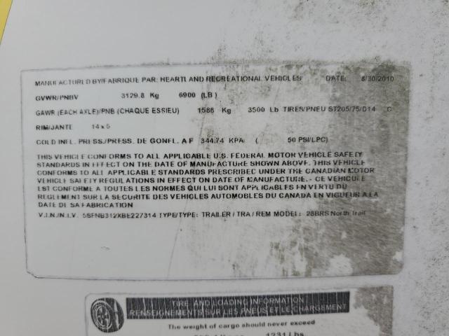 5SFNB312XBE227314 - 2011 HRTL NORTHTRAIL 白色 照片 10