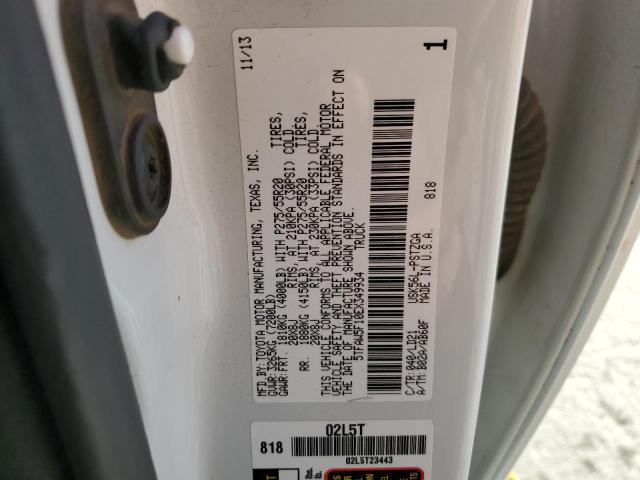 5TFAW5F10EX349934 - 2014 TOYOTA TUNDRA CREWMAX PLATINUM Weiß Foto 12