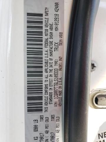 1C6RR7TT6LS109333 - 2020 RAM 1500 CLASS SLT თეთრი ფოტო 12