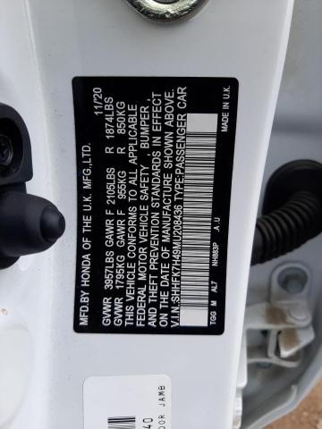 SHHFK7H49MU208436 - 2021 HONDA CIVIC SPORT 白色 照片 12