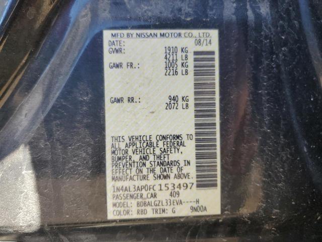 1N4AL3AP0FC153497 - 2015 NISSAN ALTIMA 2.5 GRAY photo 12