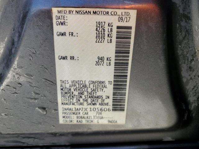 1N4AL3AP2JC105606 - 2018 NISSAN ALTIMA 2.5 GRAY photo 12