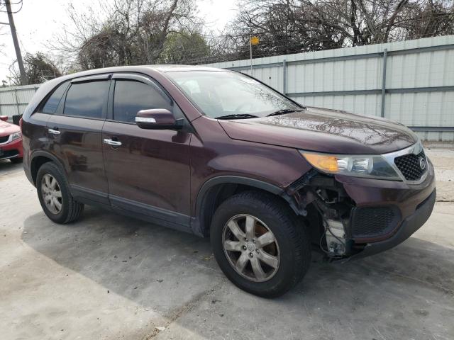 5XYKT3A16CG302027 - 2012 KIA SORENTO BASE MAROON photo 4