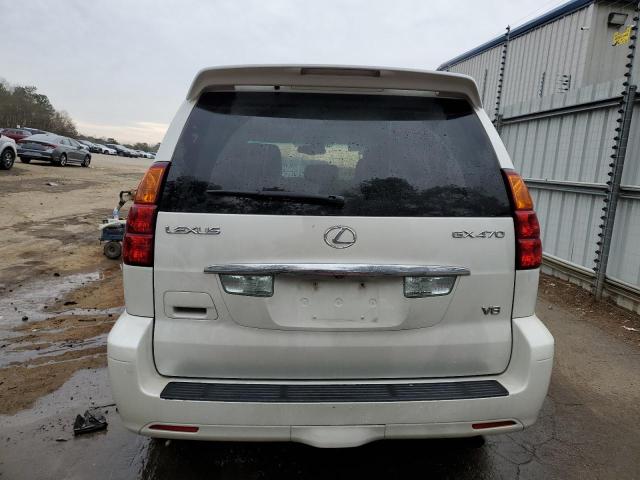 JTJBT20XX60100380 - 2006 LEXUS GX 470 WHITE photo 6