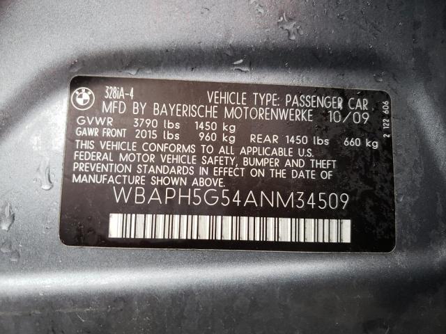 WBAPH5G54ANM34509 - 2010 BMW 328 I SULEV SILVER photo 14