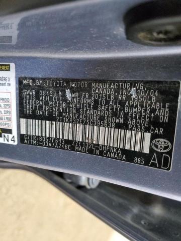 2T1KR32E75C395638 - 2005 TOYOTA COROLLA MA XR GRAY photo 13