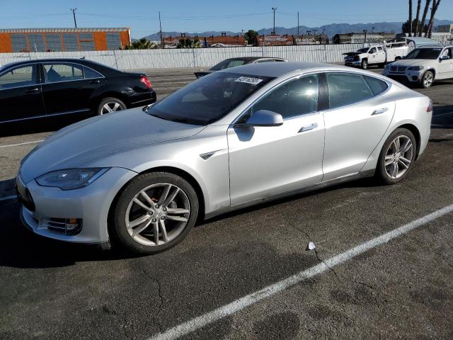 5YJSA1H10EFP36499 - 2014 TESLA MODEL S Արծաթագույն լուսանկար 1