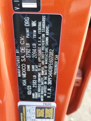 3KPF54AD8PE607382 - 2023 KIA FORTE GT LINE ORANGE photo 12