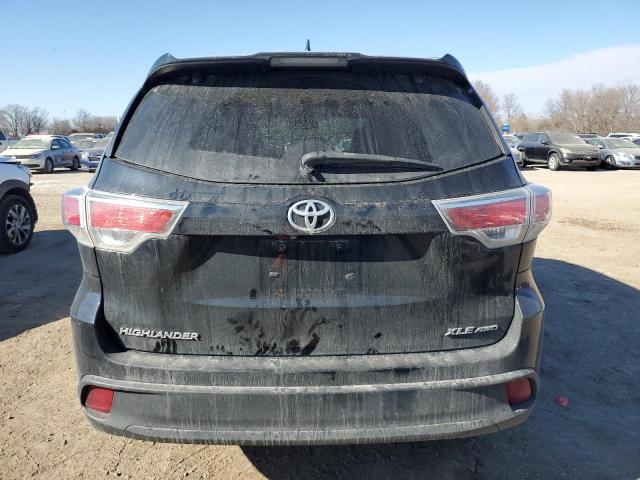 5TDJKRFH4ES015296 - 2014 TOYOTA HIGHLANDER XLE შავი ფოტო 6