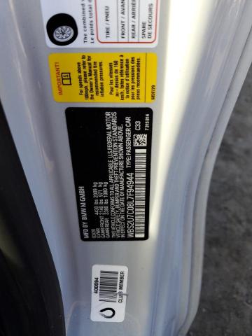 WBS2U7C08L7F94944 - 2020 BMW M2 COMPETITION SILVER photo 12