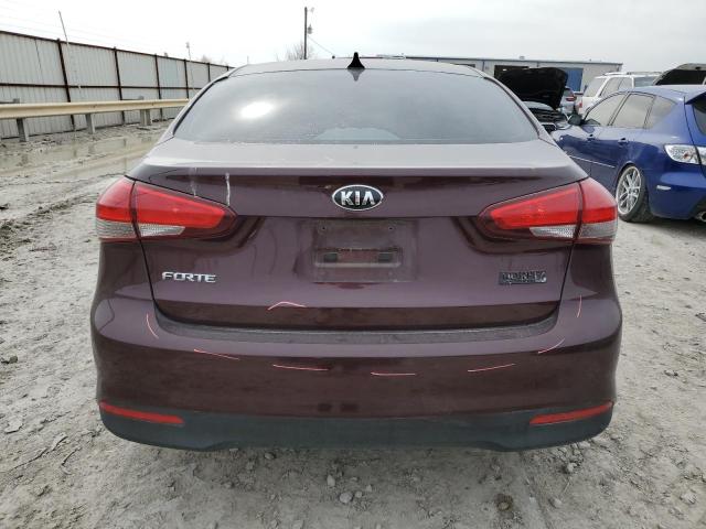 3KPFK4A77JE228271 - 2018 KIA FORTE LX BURGUNDY photo 6