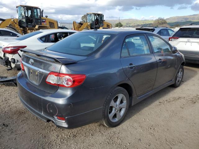 2T1BU4EE0BC673355 - 2011 TOYOTA COROLLA BASE GRAY photo 3