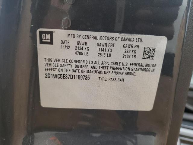 2G1WC5E37D1189735 - 2013 CHEVROLET IMPALA LTZ GRAY photo 13