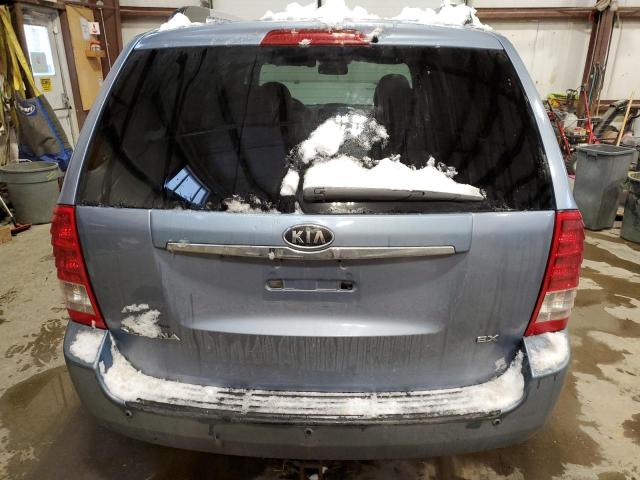 KNDMH4C78B6385995 - 2011 KIA SEDONA EX BLUE photo 6