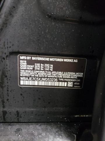 WBAJE7C5XJWD53236 - 2018 BMW 540 XI BLACK photo 12