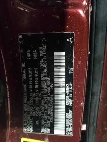 5TDJKRFH3GS297031 - 2016 TOYOTA HIGHLANDER XLE 勃艮第红 照片 14