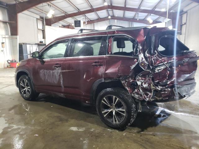 5TDJKRFH3GS297031 - 2016 TOYOTA HIGHLANDER XLE 勃艮第红 照片 2