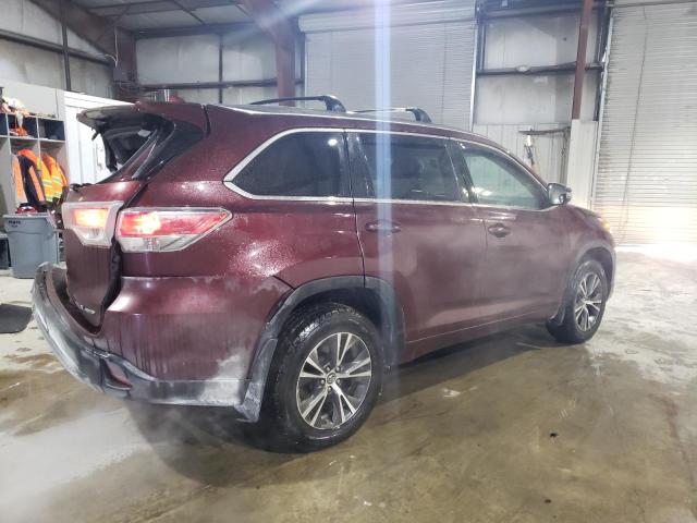 5TDJKRFH3GS297031 - 2016 TOYOTA HIGHLANDER XLE 勃艮第红 照片 3