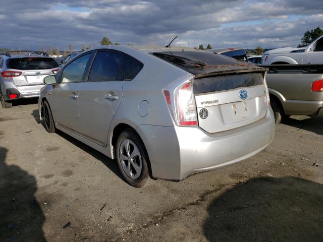 JTDKN3DU3E1834614 - 2014 TOYOTA PRIUS SILVER photo 2