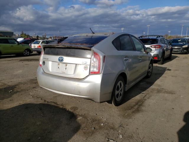 JTDKN3DU3E1834614 - 2014 TOYOTA PRIUS SILVER photo 3