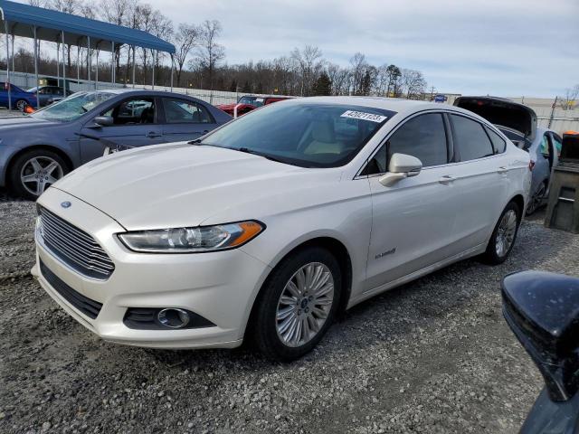 3FA6P0LU9DR117012 - 2013 FORD FUSION SE HYBRID WHITE photo 1