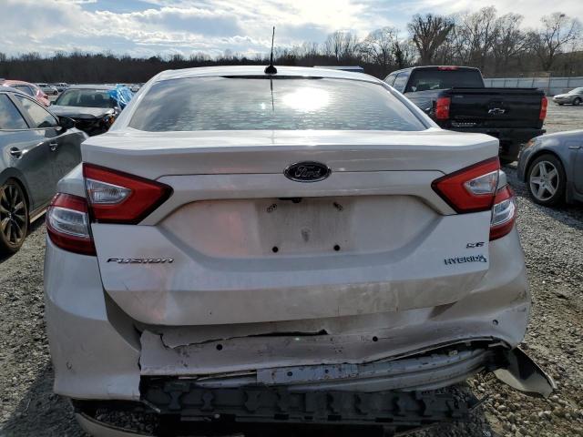 3FA6P0LU9DR117012 - 2013 FORD FUSION SE HYBRID WHITE photo 6