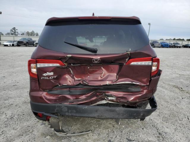 5FNYF5H58MB020714 - 2021 HONDA PILOT EXL BURGUNDY photo 6