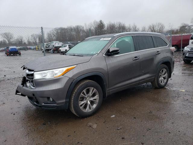 5TDJKRFHXES040655 - 2014 TOYOTA HIGHLANDER XLE ნაცრისფერი ფოტო 1