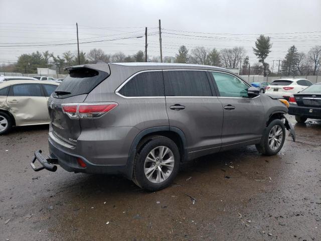 5TDJKRFHXES040655 - 2014 TOYOTA HIGHLANDER XLE ნაცრისფერი ფოტო 3