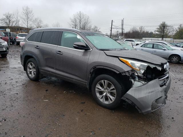 5TDJKRFHXES040655 - 2014 TOYOTA HIGHLANDER XLE ნაცრისფერი ფოტო 4