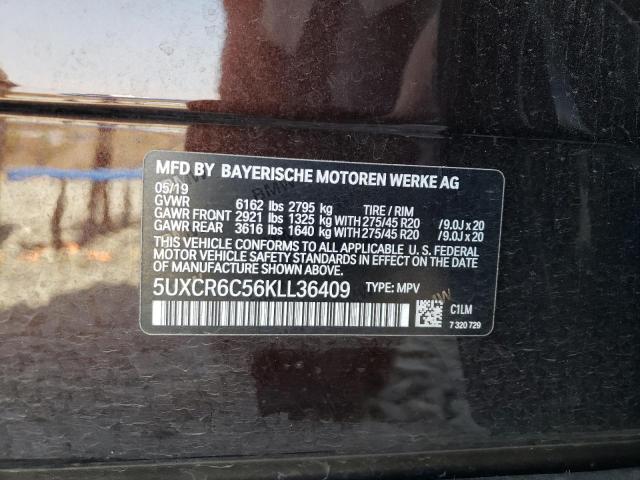 5UXCR6C56KLL36409 - 2019 BMW X5 XDRIVE40I Marron photo 13