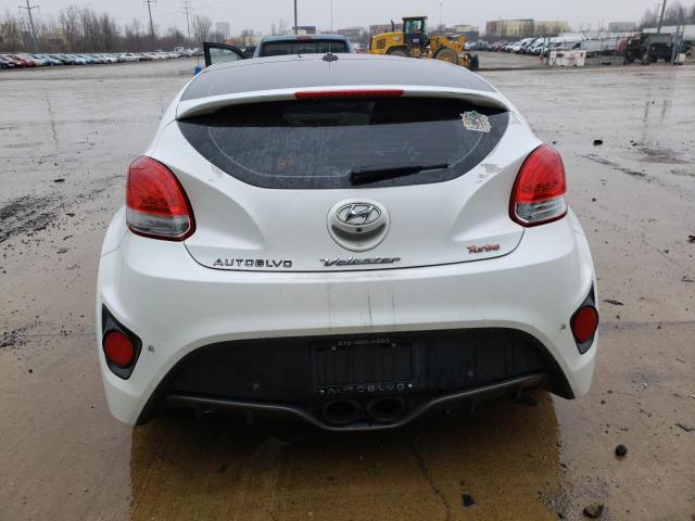 KMHTC6AE9EU210206 - 2014 HYUNDAI VELOSTER TURBO WHITE photo 6