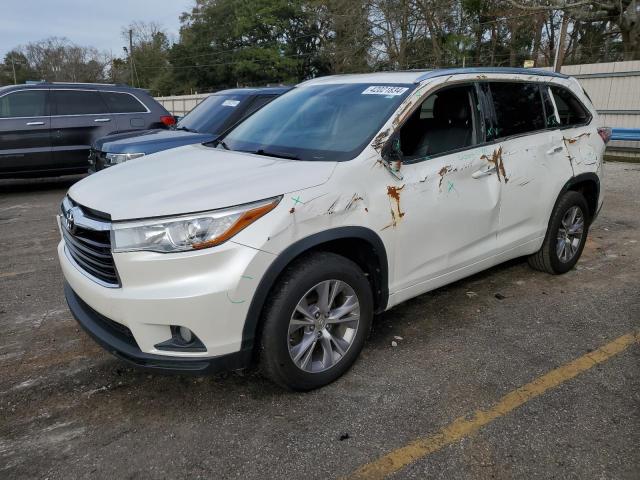 5TDKKRFHXFS052732 - 2015 TOYOTA HIGHLANDER XLE WHITE photo 1