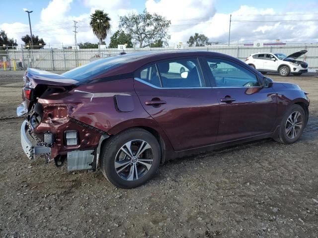 3N1AB8CV0PY286052 - 2023 NISSAN SENTRA SV BURGUNDY photo 3