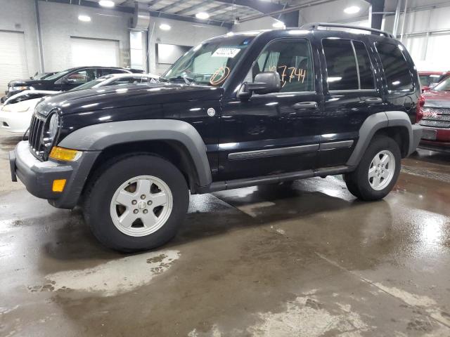 1J4GL48K17W550795 - 2007 JEEP LIBERTY SPORT BLACK photo 1