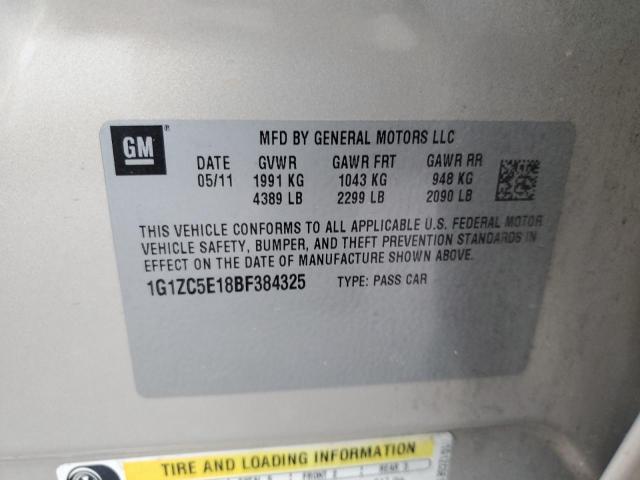 1G1ZC5E18BF384325 - 2011 CHEVROLET MALIBU 1LT 棕色 照片 13