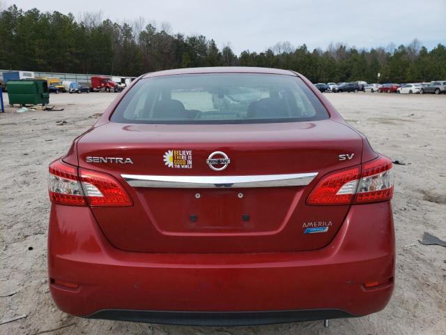 3N1AB7AP5EY239062 - 2014 NISSAN SENTRA S RED photo 6