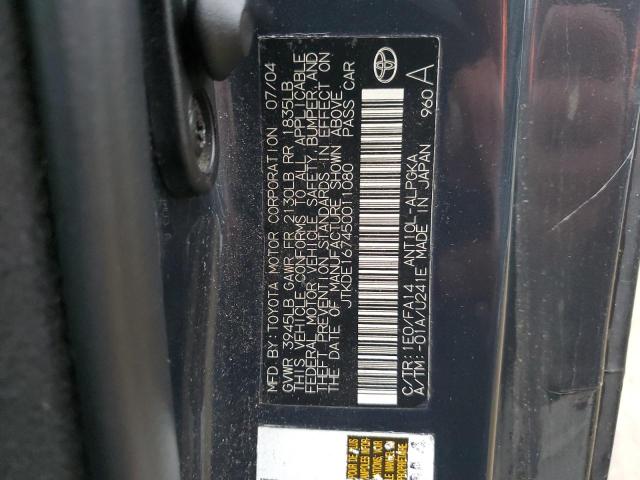 JTKDE167450011080 - 2005 TOYOTA SCION TC გრაფიტი ფოტო 12