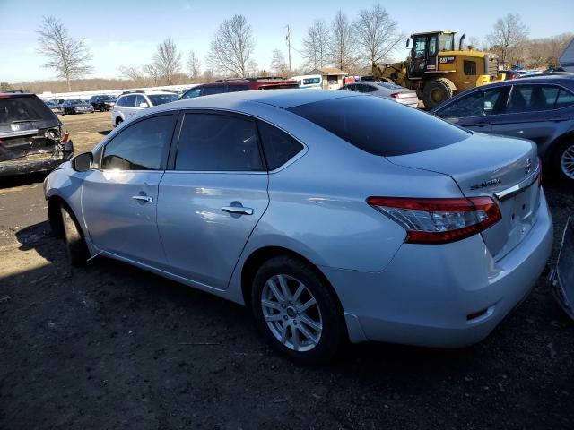 3N1AB7APXDL797050 - 2013 NISSAN SENTRA S SILVER photo 2