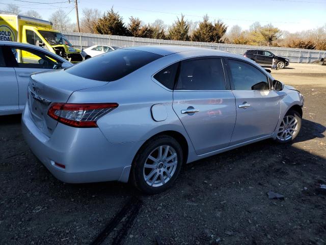 3N1AB7APXDL797050 - 2013 NISSAN SENTRA S SILVER photo 3