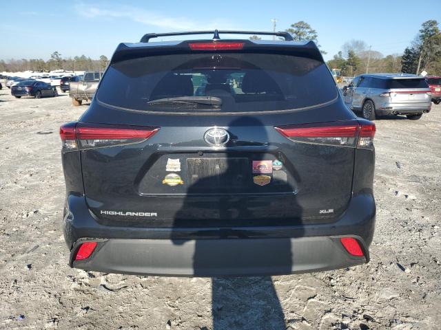 5TDHZRAH1LS501191 - 2020 TOYOTA HIGHLANDER XLE BLACK photo 6