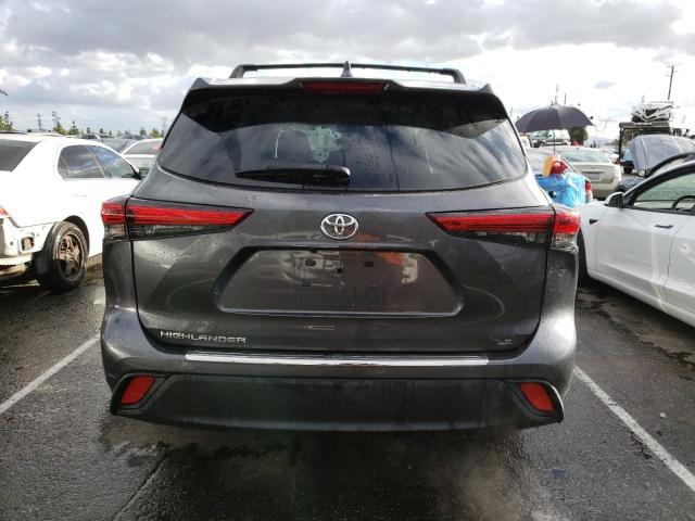 5TDZZRAH0LS006808 - 2020 TOYOTA HIGHLANDER L GRAY photo 6