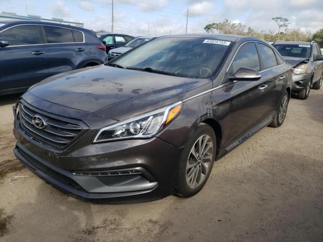 5NPE34AF3GH356902 - 2016 HYUNDAI SONATA SPORT GRAY photo 1