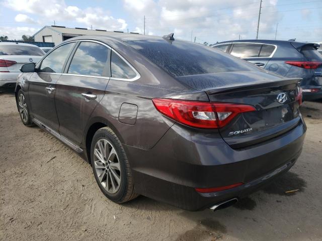 5NPE34AF3GH356902 - 2016 HYUNDAI SONATA SPORT GRAY photo 2