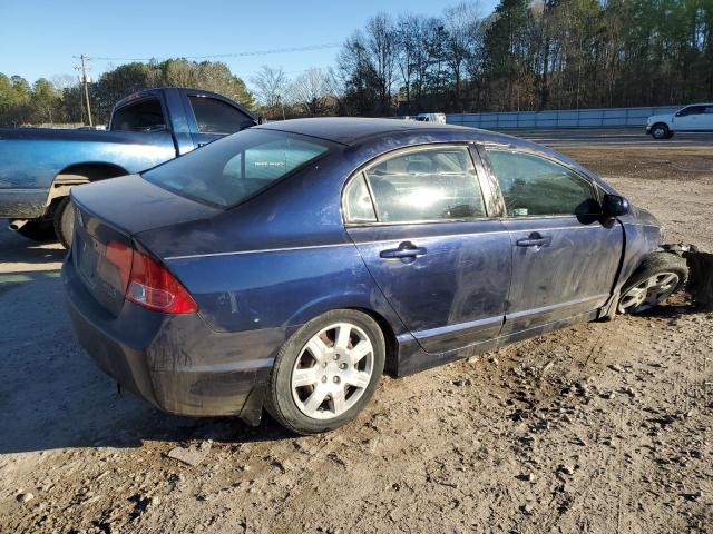 1HGFA15538L051165 - 2008 HONDA CIVIC LX BLUE photo 3