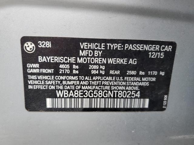 WBA8E3G58GNT80254 - 2016 BMW 328 XI SULEV SILVER photo 12