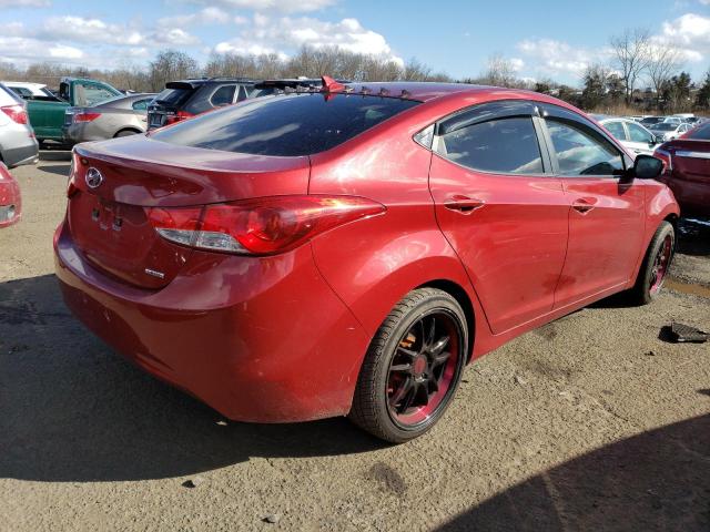 KMHDH4AE3BU128140 - 2011 HYUNDAI ELANTRA GL RED photo 3