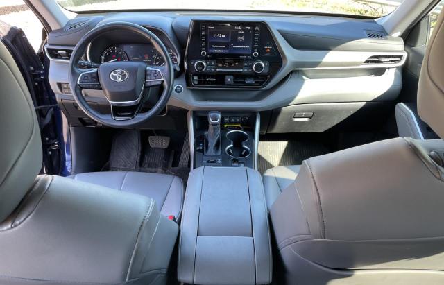 5TDGZRBH6MS540709 - 2021 TOYOTA HIGHLANDER XLE BLUE photo 9
