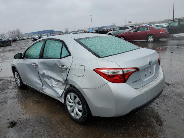 2T1BURHEXGC722268 - 2016 TOYOTA COROLLA L SILVER photo 2